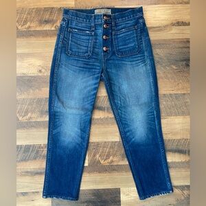 Point Sur J. Crew Button Fly Cropped Denim Jeans